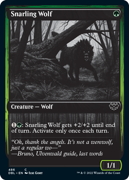 Snarling Wolf (486) [Innistrad: Double Feature] Magic: The Gathering