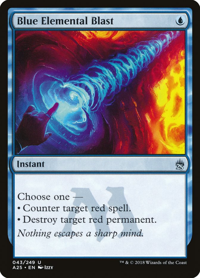 Blue Elemental Blast [Masters 25] Magic: The Gathering