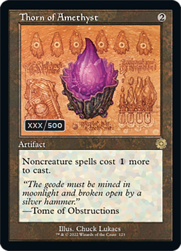 Thorn of Amethyst (Retro Schematic) (Serial Numbered) [The Brothers' War Retro Artifacts] Magic: The Gathering