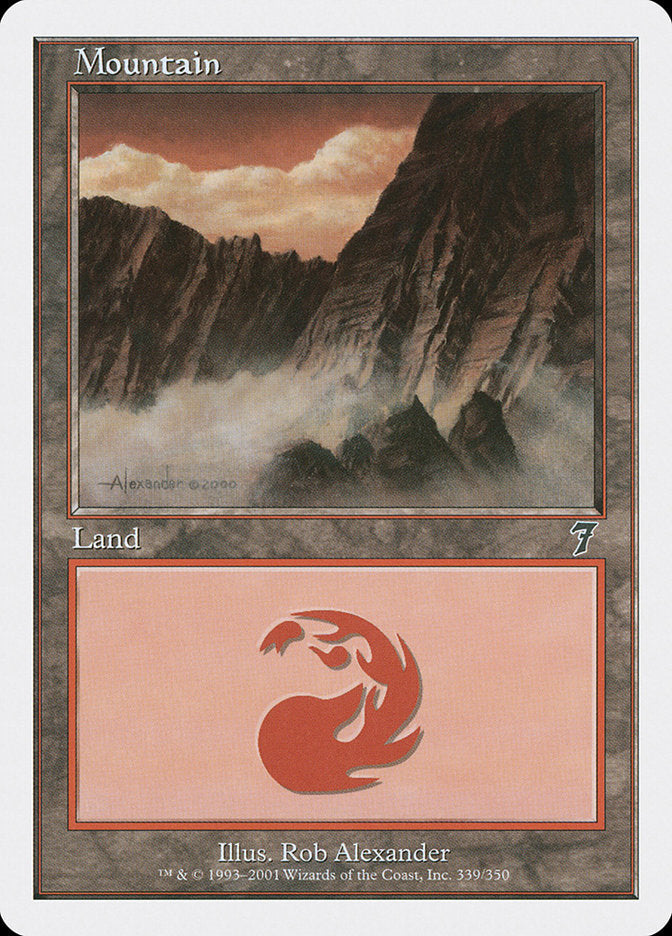 Mountain (339) [Seventh Edition] Magic: The Gathering