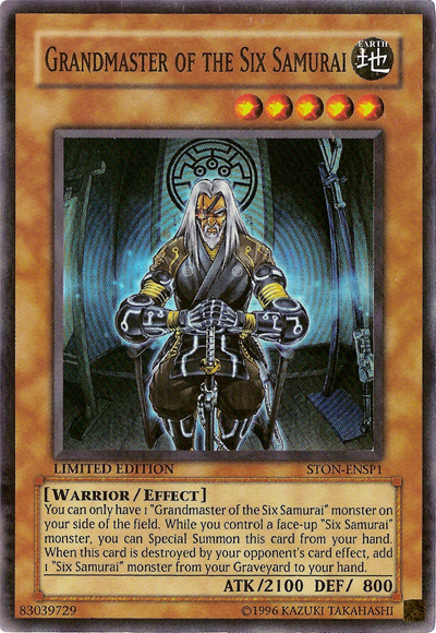 Grandmaster of the Six Samurai [STON-ENSP1] Super Rare Yu-Gi-Oh!