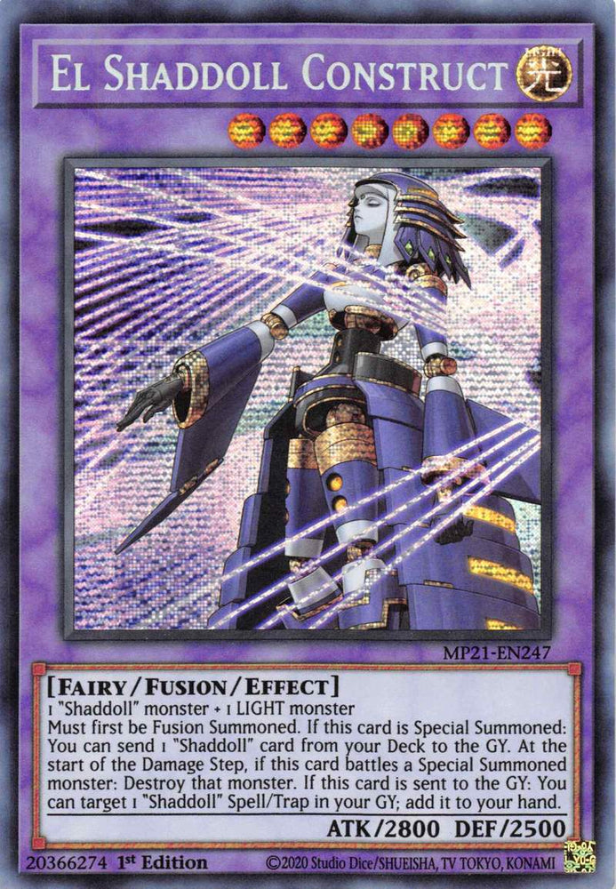El Shaddoll Construct (Alternate Art) [MP21-EN247] Prismatic Secret Rare Yu-Gi-Oh!