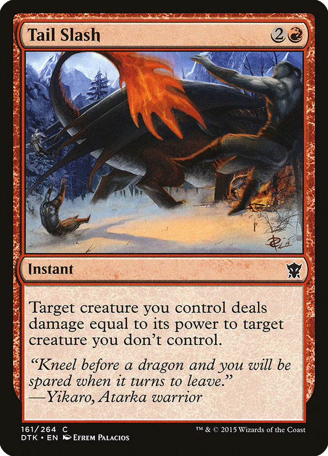 Tail Slash [Dragons of Tarkir] Magic: The Gathering