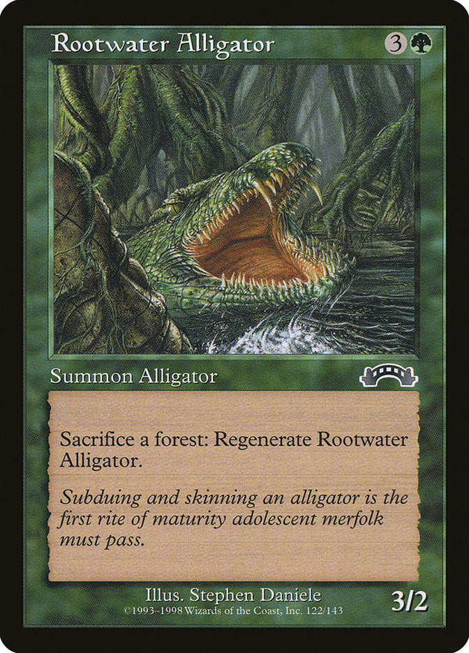 Rootwater Alligator [Exodus] Magic: The Gathering