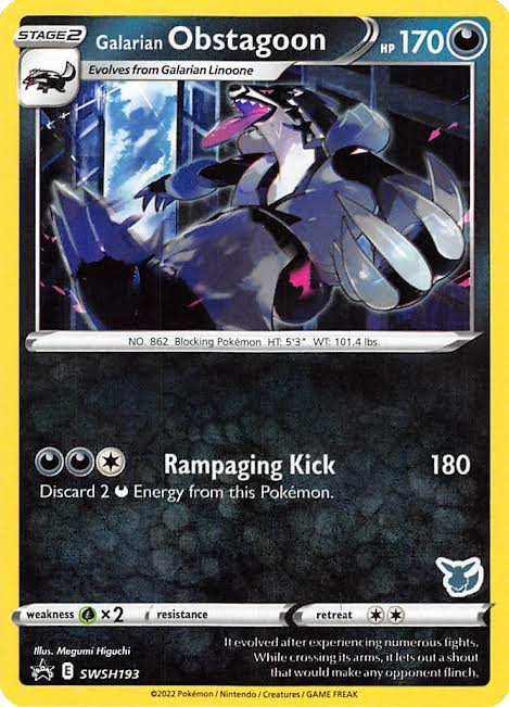 Galarian Obstagoon (SWSH193) (Eevee Deck) [Battle Academy 2022] Pokémon