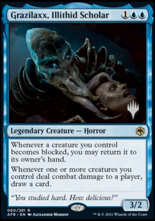 Grazilaxx, Illithid Scholar (Promo Pack) [Dungeons & Dragons: Adventures in the Forgotten Realms Promos] Magic: The Gathering