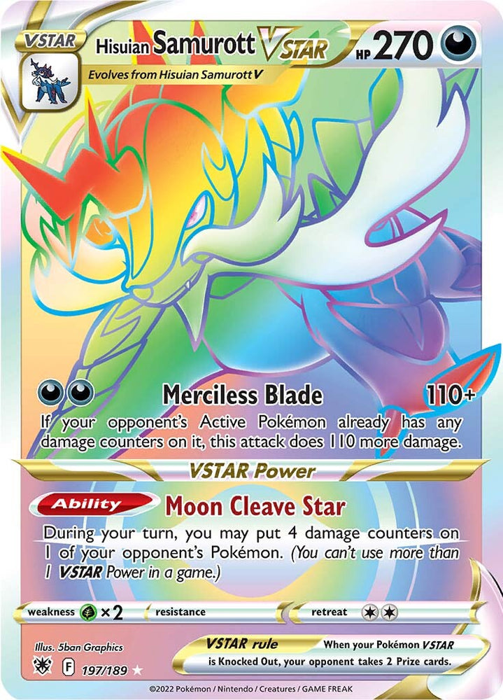 Hisuian Samurott VSTAR (197/189) [Sword & Shield: Astral Radiance] Pokémon