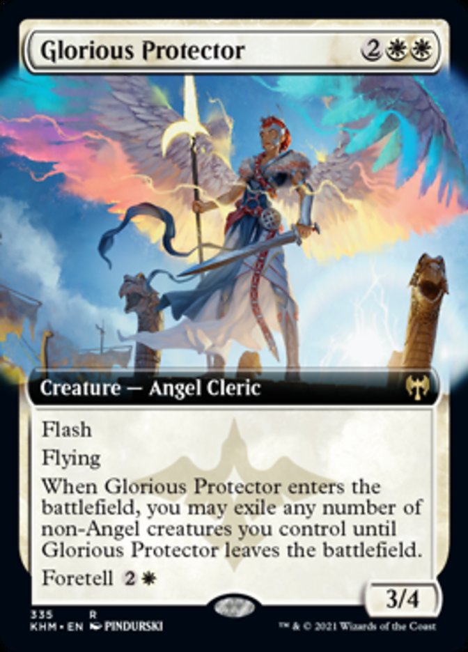 Glorious Protector (Extended Art) [Kaldheim] Magic: The Gathering