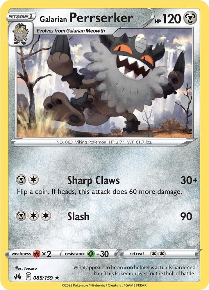 Galarian Perrserker (085/159) [Sword & Shield: Crown Zenith] Pokémon