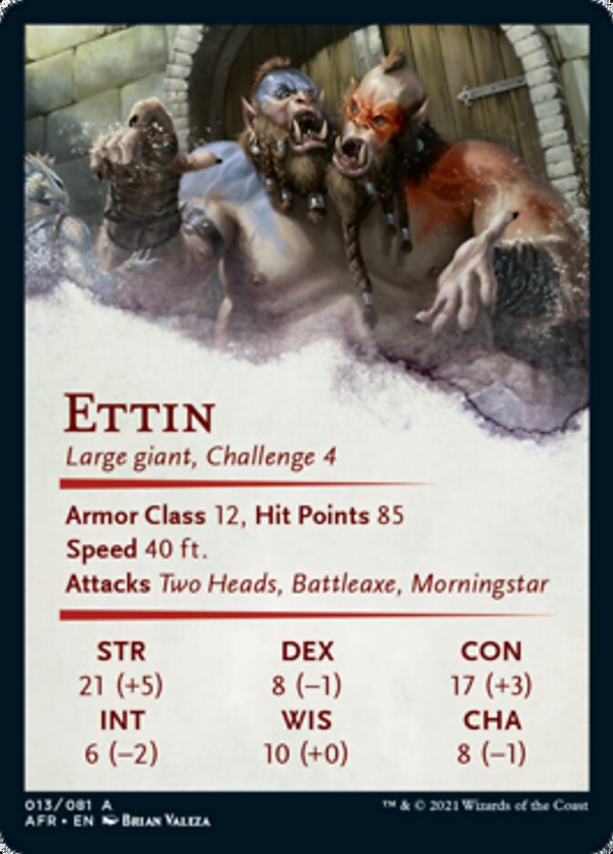 Ettin Art Card [Dungeons & Dragons: Adventures in the Forgotten Realms Art Series] Magic: The Gathering