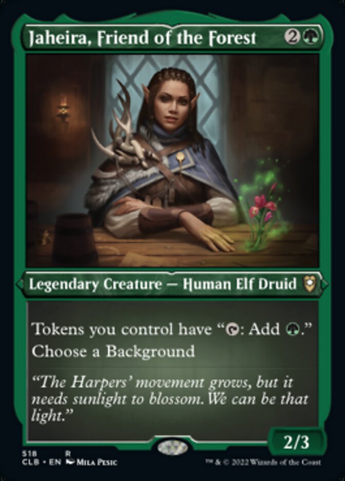 Jaheira, Friend of the Forest (Foil Etched) [Commander Legends: Battle for Baldur's Gate] Magic: The Gathering