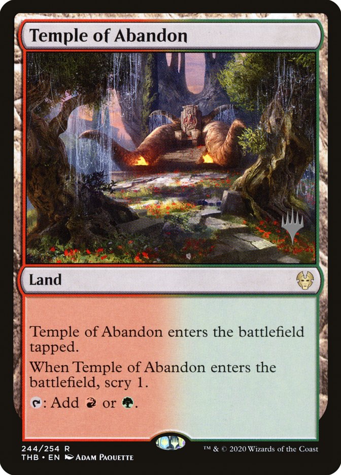 Temple of Abandon (Promo Pack) [Theros Beyond Death Promos] Magic: The Gathering