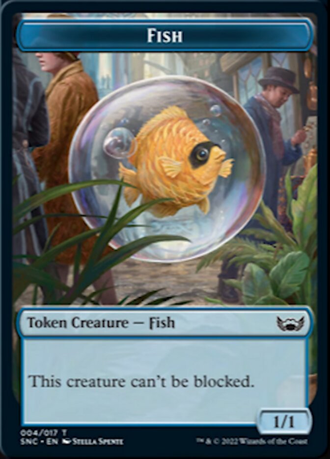 Fish // Rogue Double-Sided Token [Streets of New Capenna Tokens] Magic: The Gathering