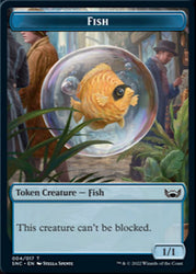 Fish // Citizen Double-Sided Token [Streets of New Capenna Tokens] Magic: The Gathering