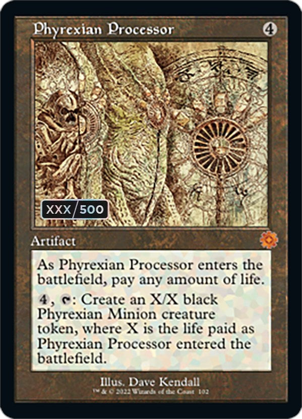 Phyrexian Processor (Retro Schematic) (Serial Numbered) [The Brothers' War Retro Artifacts] Magic: The Gathering