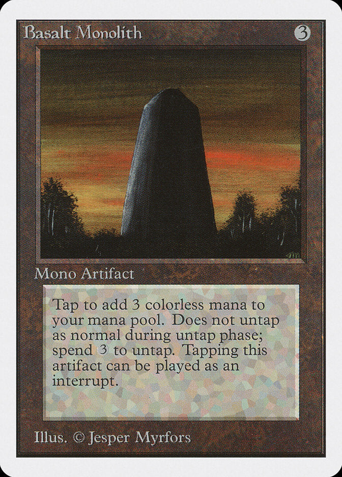 Basalt Monolith [Unlimited Edition] Magic: The Gathering