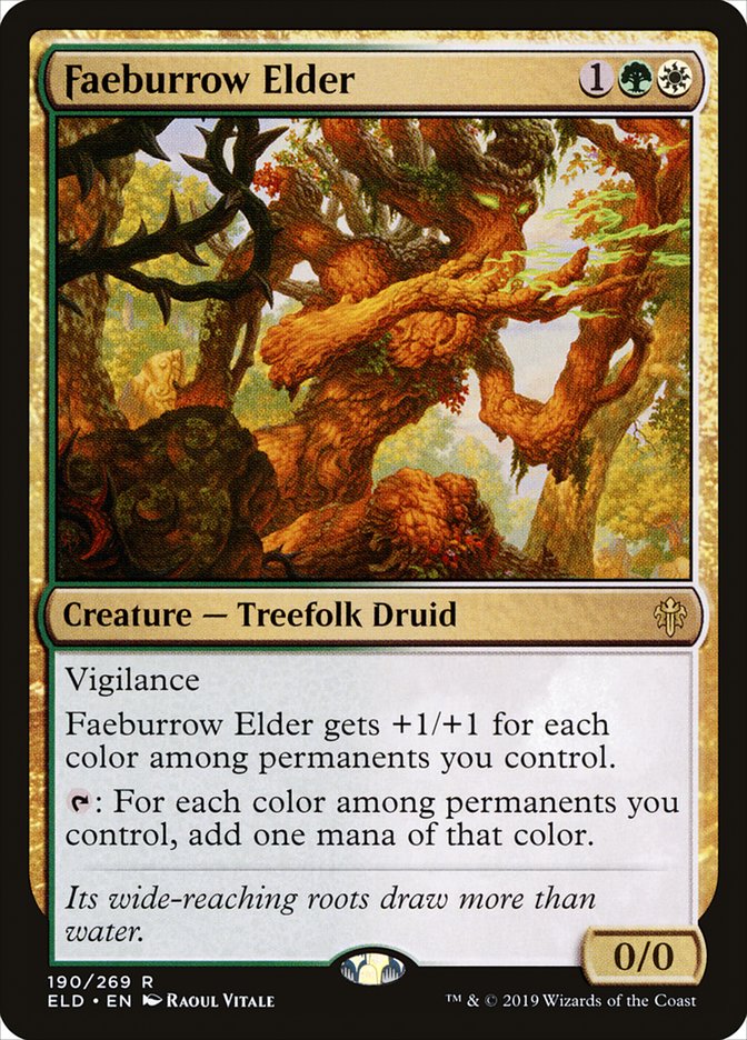 Faeburrow Elder [Throne of Eldraine] Magic: The Gathering
