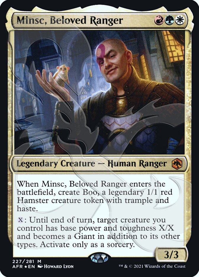 Minsc, Beloved Ranger (Ampersand Promo) [Dungeons & Dragons: Adventures in the Forgotten Realms Promos] Magic: The Gathering