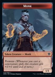 Soldier // Monk Double-Sided Token [Dominaria United Tokens] Magic: The Gathering