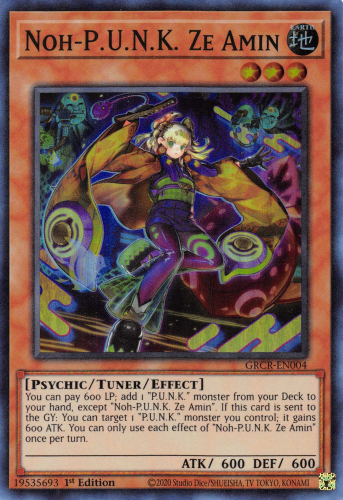 Noh-P.U.N.K. Ze Amin [GRCR-EN004] Super Rare Yu-Gi-Oh!