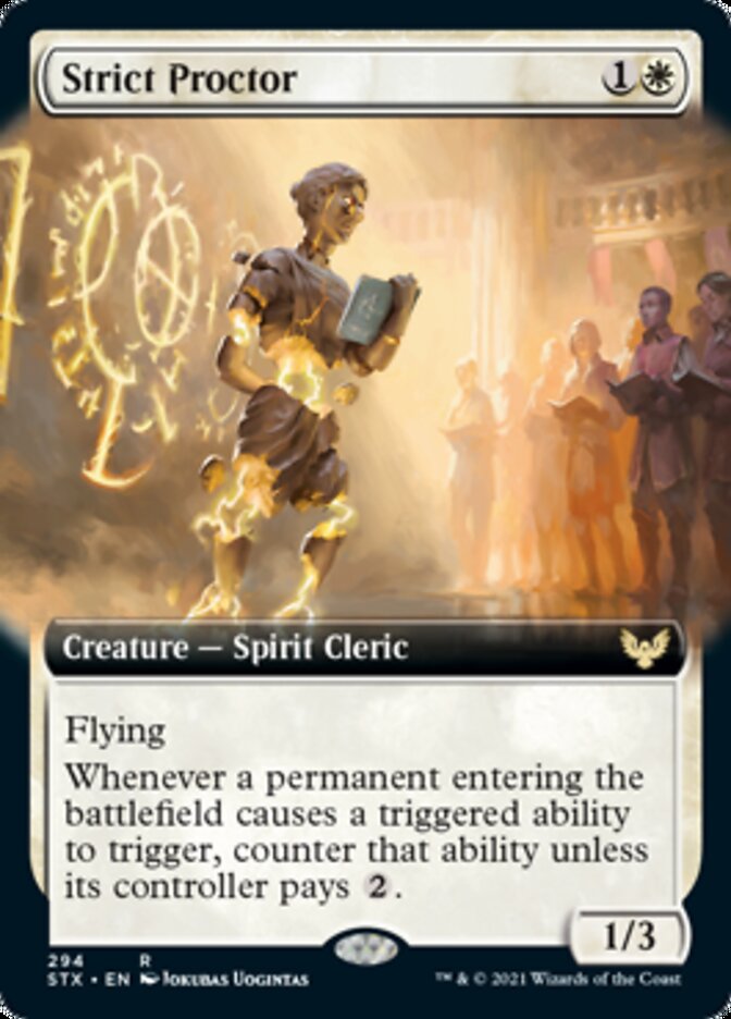 Strict Proctor (Extended Art) [Strixhaven: School of Mages] Magic: The Gathering