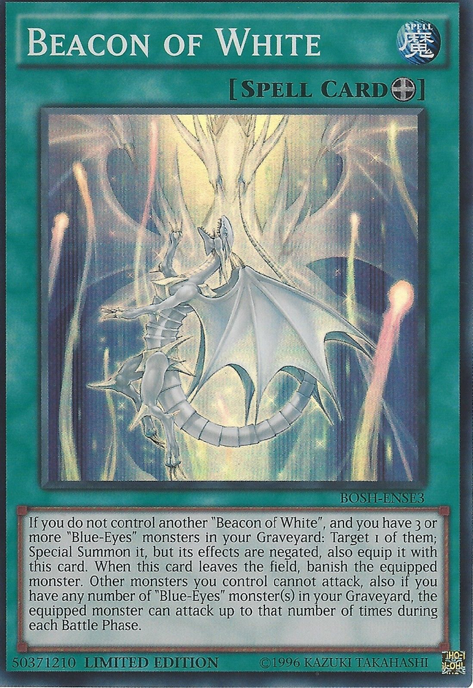 Beacon of White [BOSH-ENSE3] Super Rare Yu-Gi-Oh!