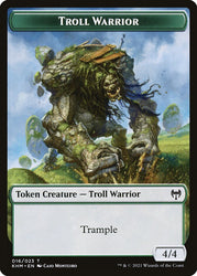Elf Warrior // Troll Warrior Double-Sided Token [Kaldheim Tokens] Magic: The Gathering