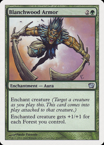 Blanchwood Armor [Ninth Edition] Magic: The Gathering