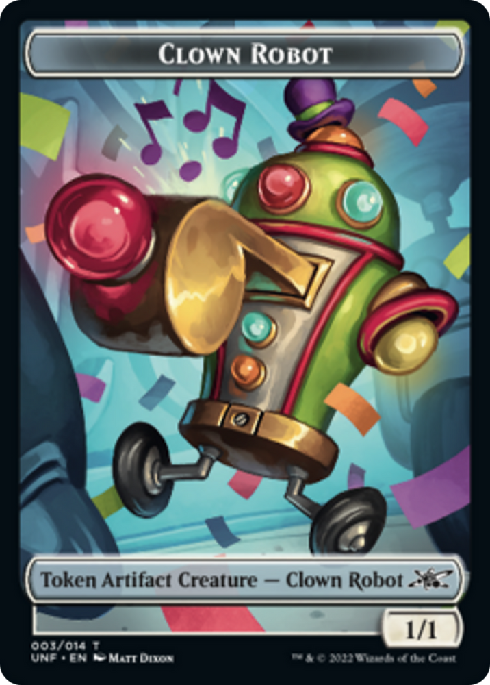 Clown Robot (003) // Balloon Double-Sided Token [Unfinity Tokens] Magic: The Gathering