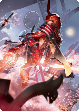 Peerless Samurai Art Card [Kamigawa: Neon Dynasty Art Series] Magic: The Gathering