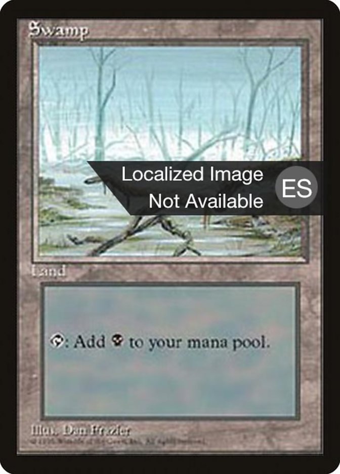 Swamp (A) [Fourth Edition (Foreign Black Border)] Magic: The Gathering
