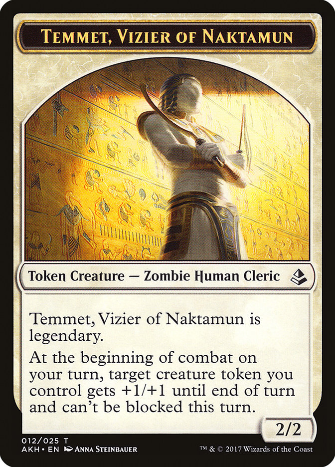 Temmet, Vizier of Naktamun Token [Amonkhet Tokens] Magic: The Gathering