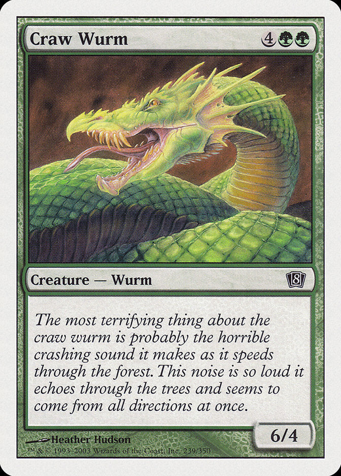 Craw Wurm [Eighth Edition] Magic: The Gathering