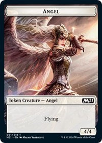 Angel // Treasure Double-Sided Token [Core Set 2021 Tokens] Magic: The Gathering