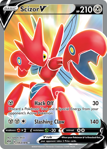 Scizor V (183/189) [Sword & Shield: Darkness Ablaze] Pokémon