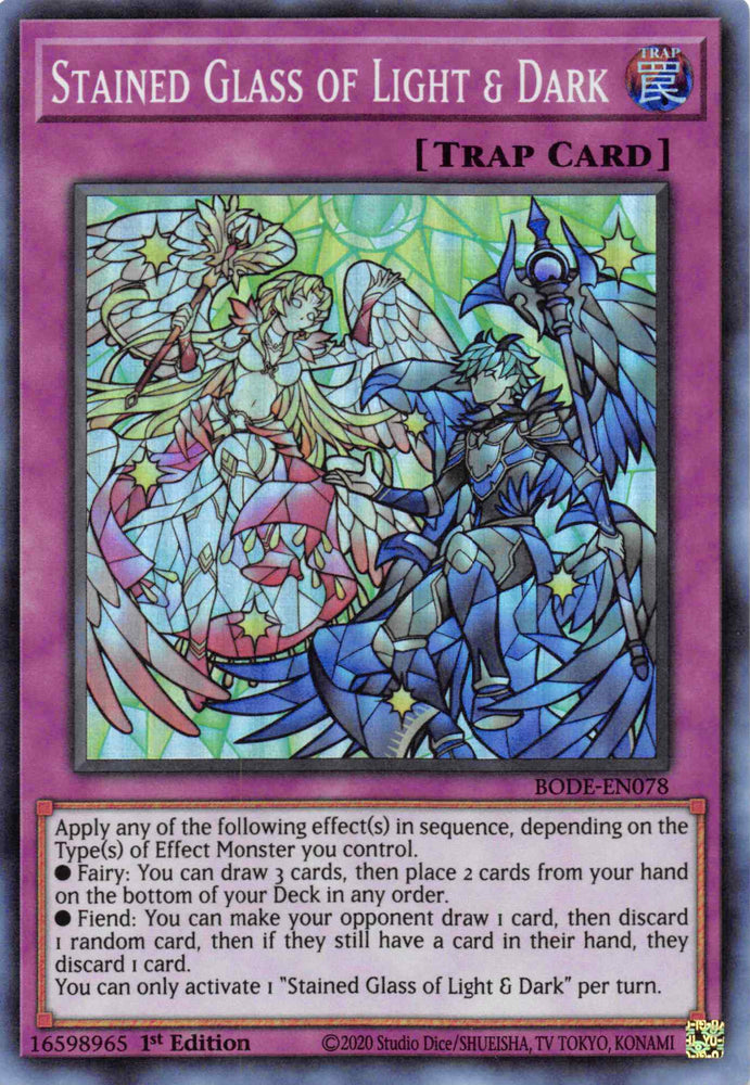 Stained Glass of Light and Dark [BODE-EN078] Super Rare Yu-Gi-Oh!