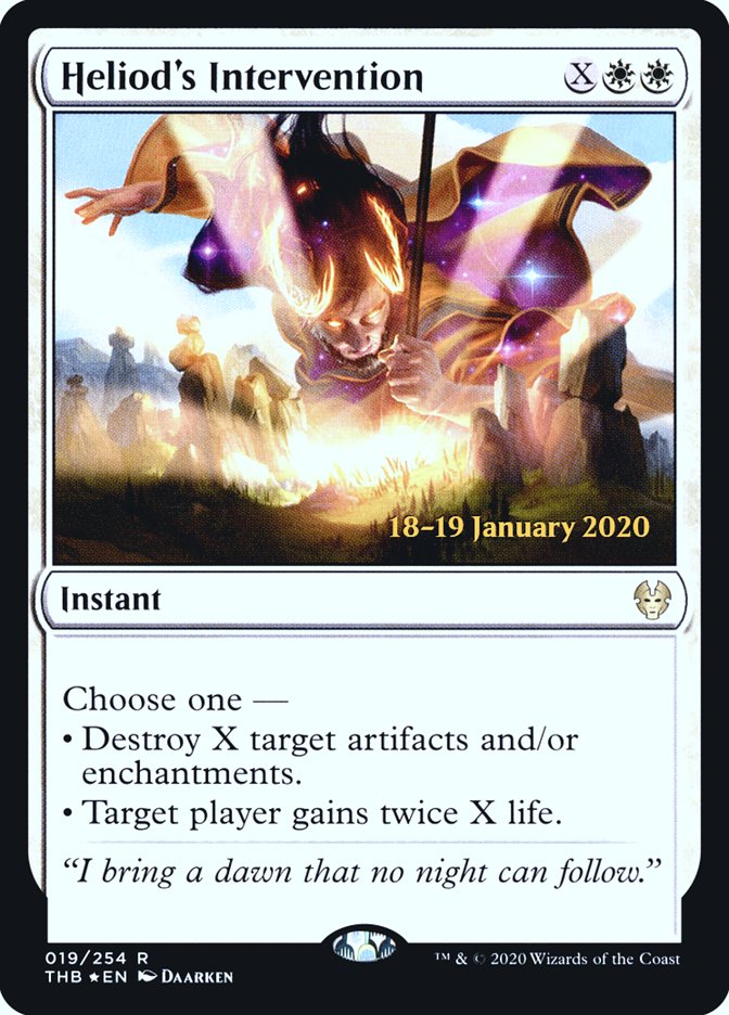 Heliod's Intervention [Theros Beyond Death Prerelease Promos] Magic: The Gathering