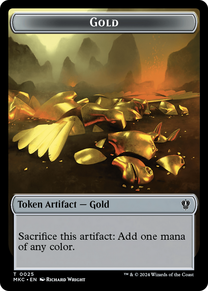 Gold // The Monarch Double-Sided Token [Murders at Karlov Manor Commander Tokens] Magic: The Gathering