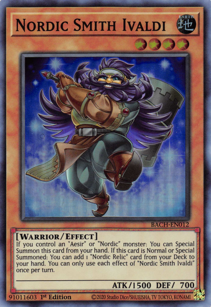 Nordic Smith Ivaldi [BACH-EN012] Super Rare Yu-Gi-Oh!