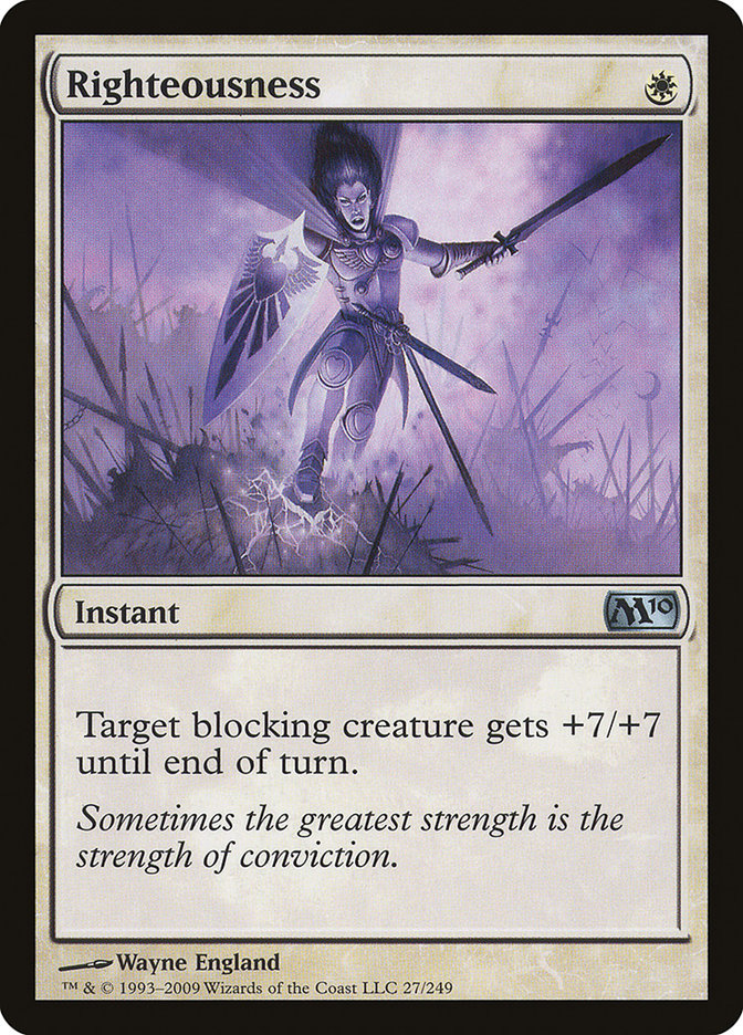 Righteousness [Magic 2010] Magic: The Gathering