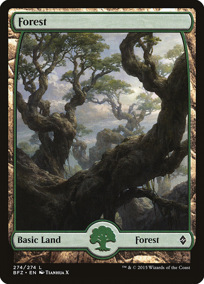 Forest (274) [Battle for Zendikar] Magic: The Gathering