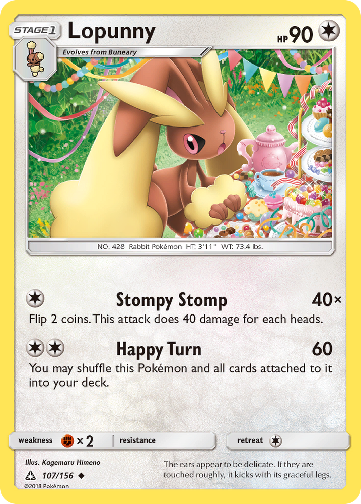 Lopunny (107/156) [Sun & Moon: Ultra Prism] Pokémon