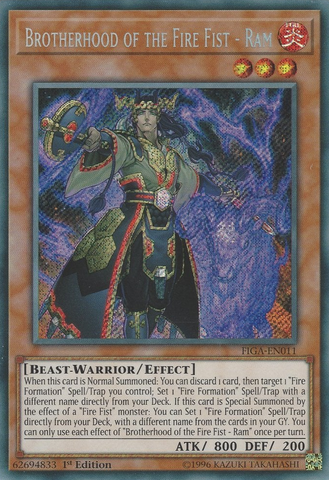Brotherhood of the Fire Fist - Ram [FIGA-EN011] Secret Rare Yu-Gi-Oh!
