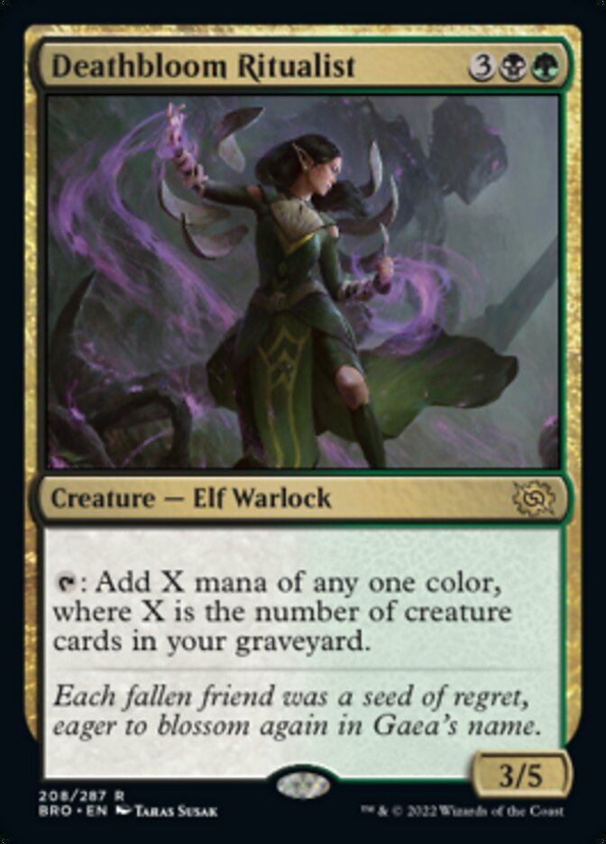 Deathbloom Ritualist [The Brothers' War] Magic: The Gathering