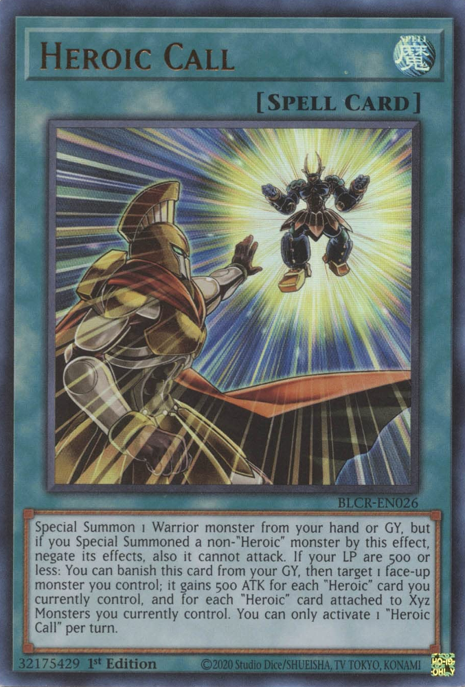 Heroic Call [BLCR-EN026] Ultra Rare Yu-Gi-Oh!