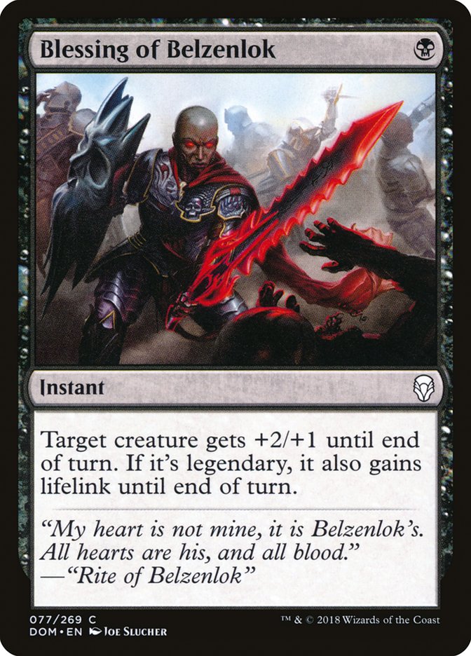 Blessing of Belzenlok [Dominaria] Magic: The Gathering