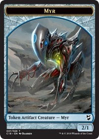 Myr (007) // Thopter (008) Double-Sided Token [Commander 2018 Tokens] Magic: The Gathering