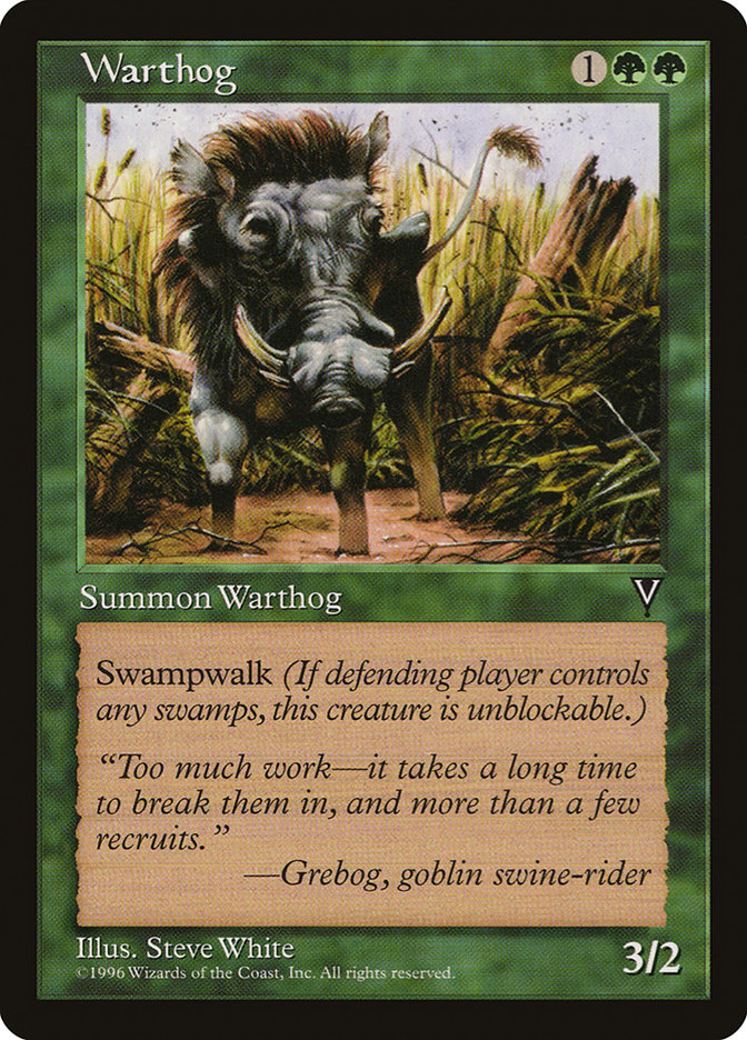 Warthog [Visions] Magic: The Gathering