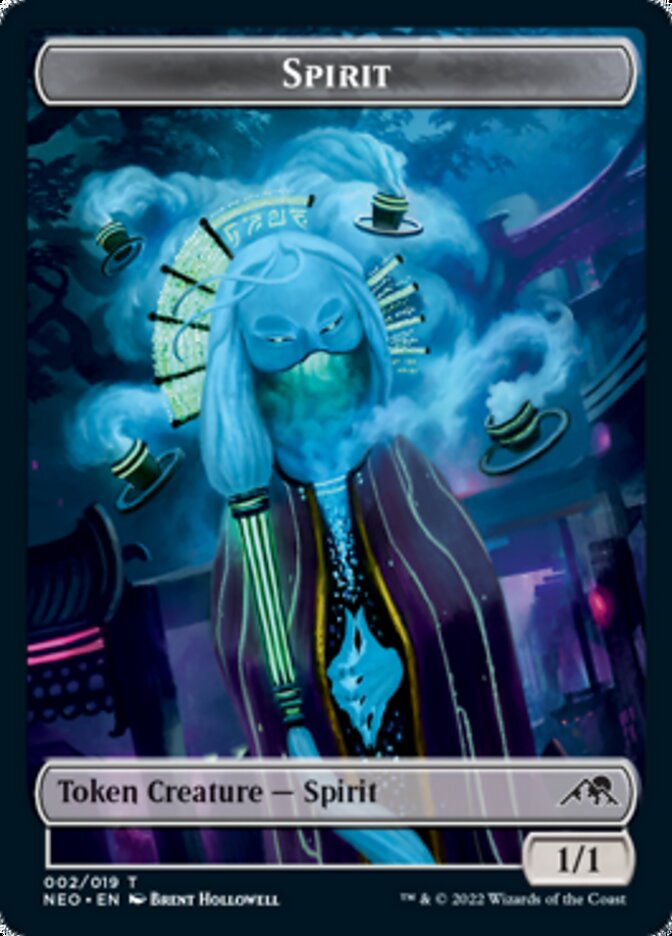 Phyrexian Germ // Spirit (002) Double-Sided Token [Kamigawa: Neon Dynasty Commander Tokens] Magic: The Gathering