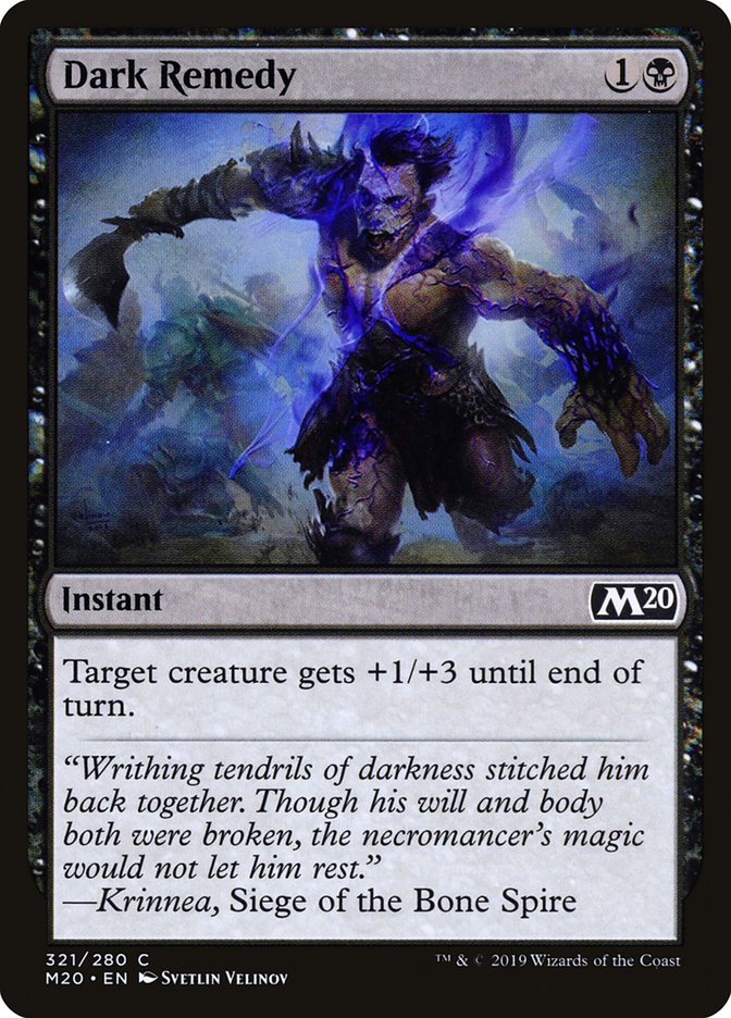 Dark Remedy [Core Set 2020] Magic: The Gathering